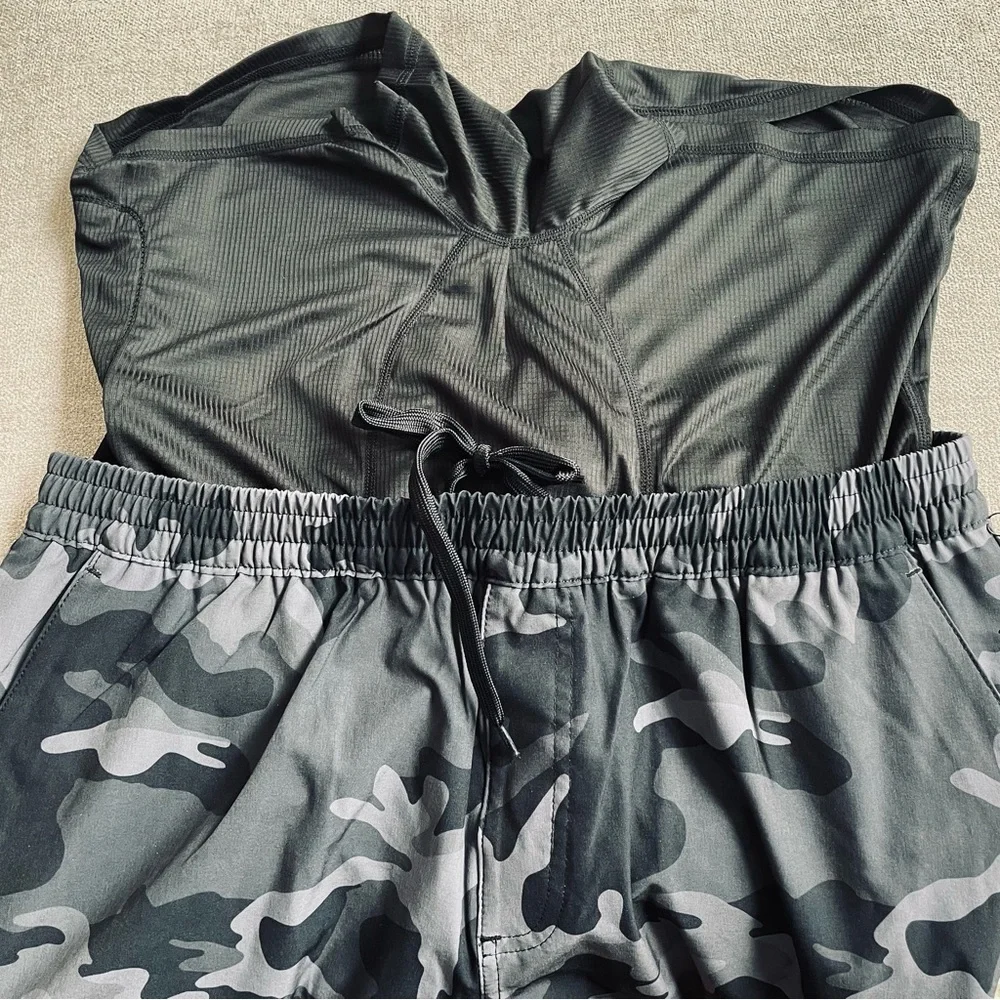 NWT Flint Park Tennis Pickleball Men's Advantage Short Lined Black Camo Pockets - Picture 10 of 12